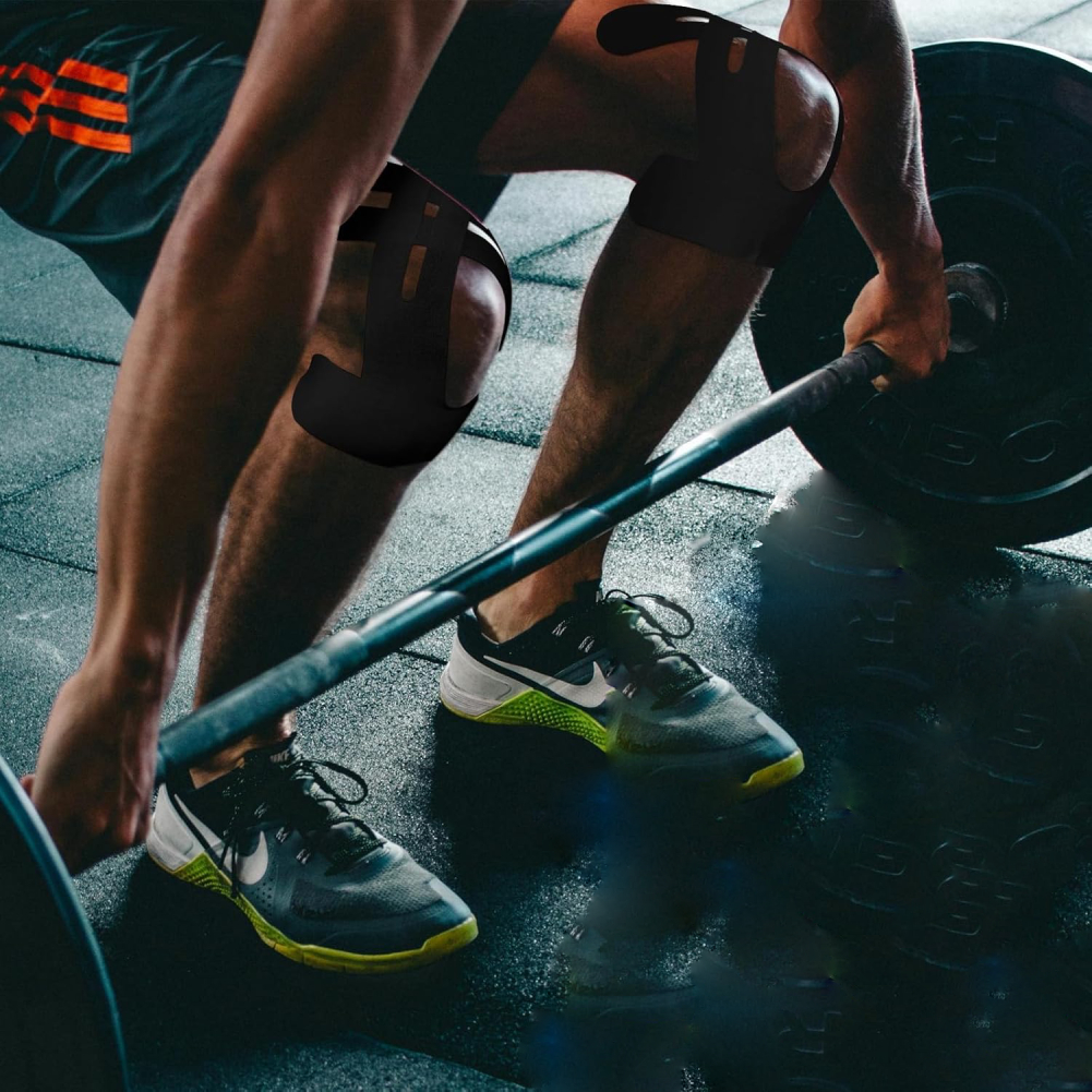 Patch muscolare con nastro kinesiologico pretagliato per ginocchio