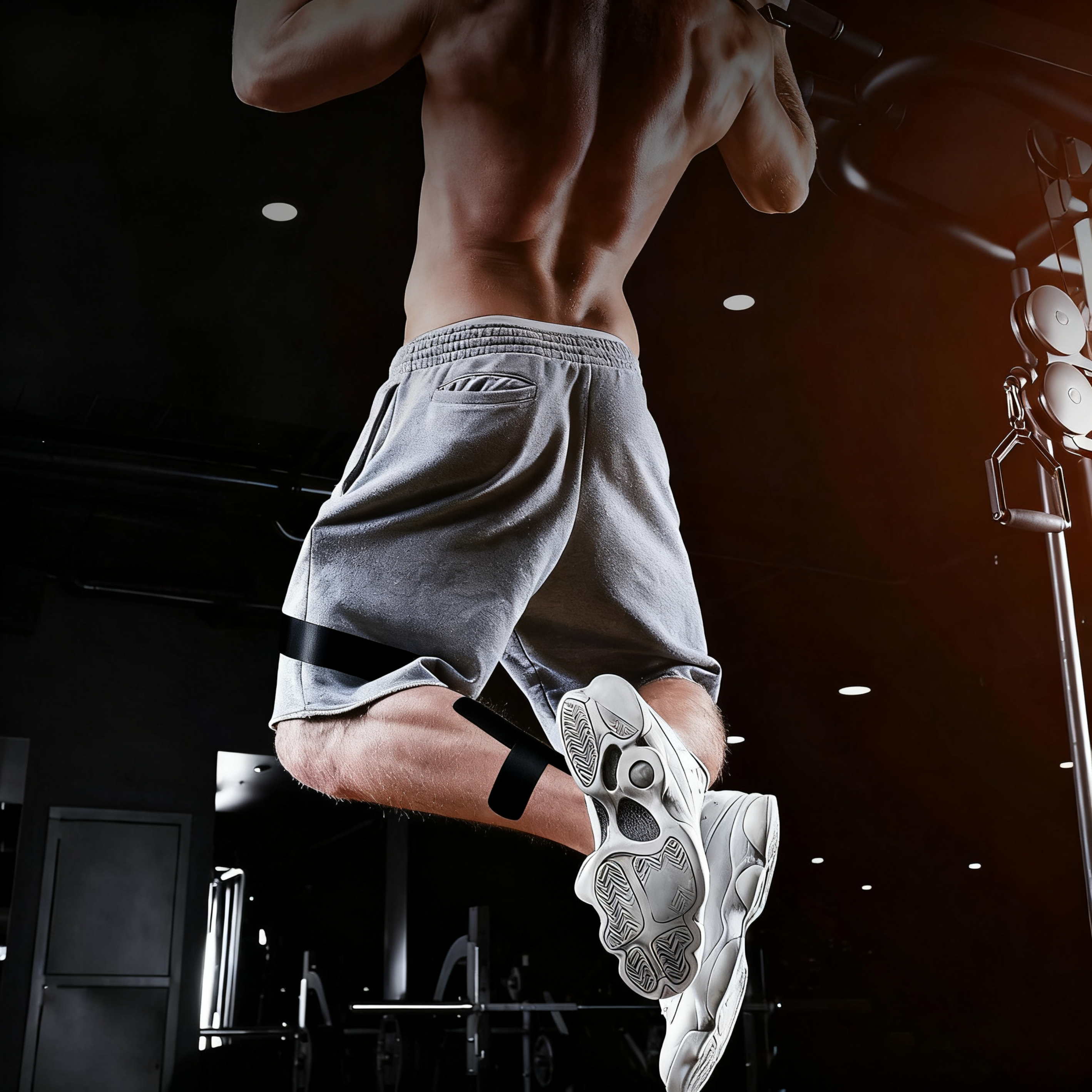 Patch muscolare con nastro kinesiologico pretagliato per polpaccio