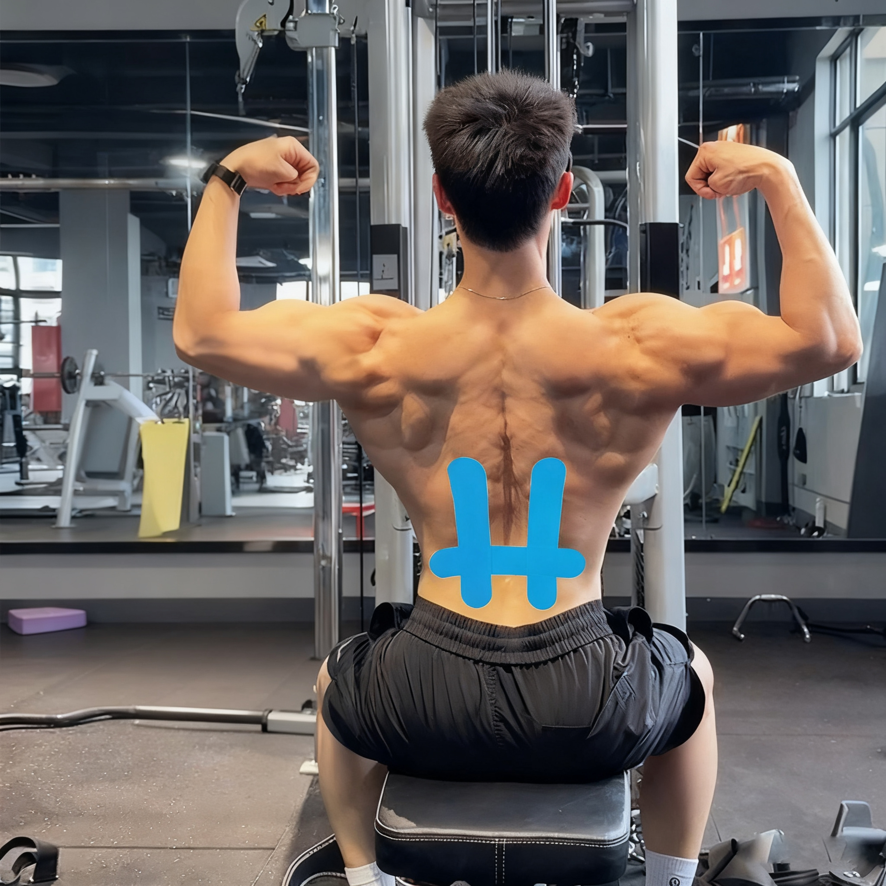 Patch muscolare con nastro kinesiologico pretagliato per la schiena