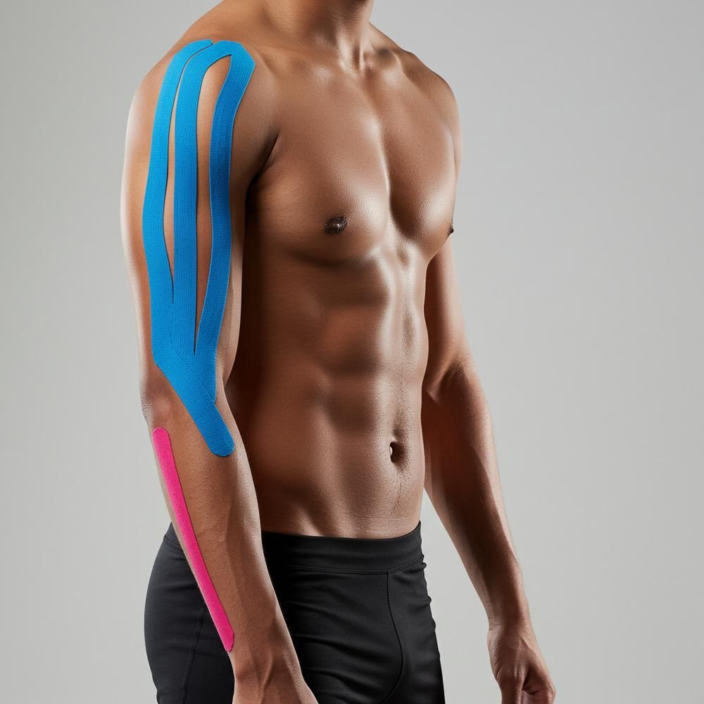 Rotolo di nastro kinesiologico per supporto muscolare e stabilità articolare | Nastro sportivo in cotone traspirante ed elastico