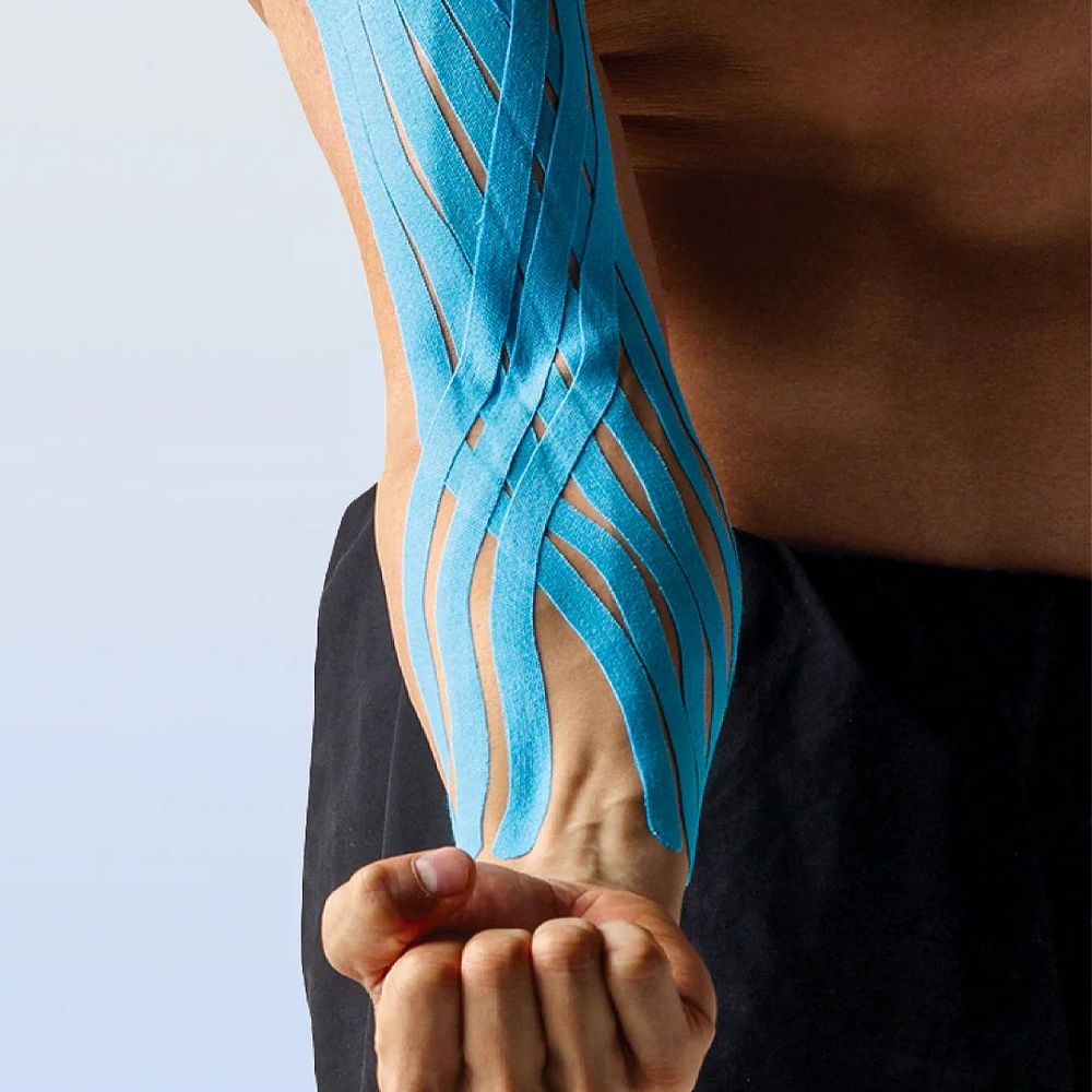 Rotolo di nastro kinesiologico per supporto muscolare e stabilità articolare | Nastro sportivo in cotone traspirante ed elastico Rotolo di nastro kinesiologico per supporto muscolare e stabilità articolare | Nastro sportivo in cotone traspirante ed elastico